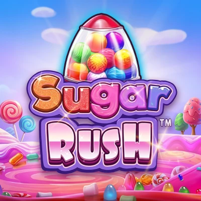 Sugar Rush cluster-pays pokie tile in the Jackpot Jill game lobby